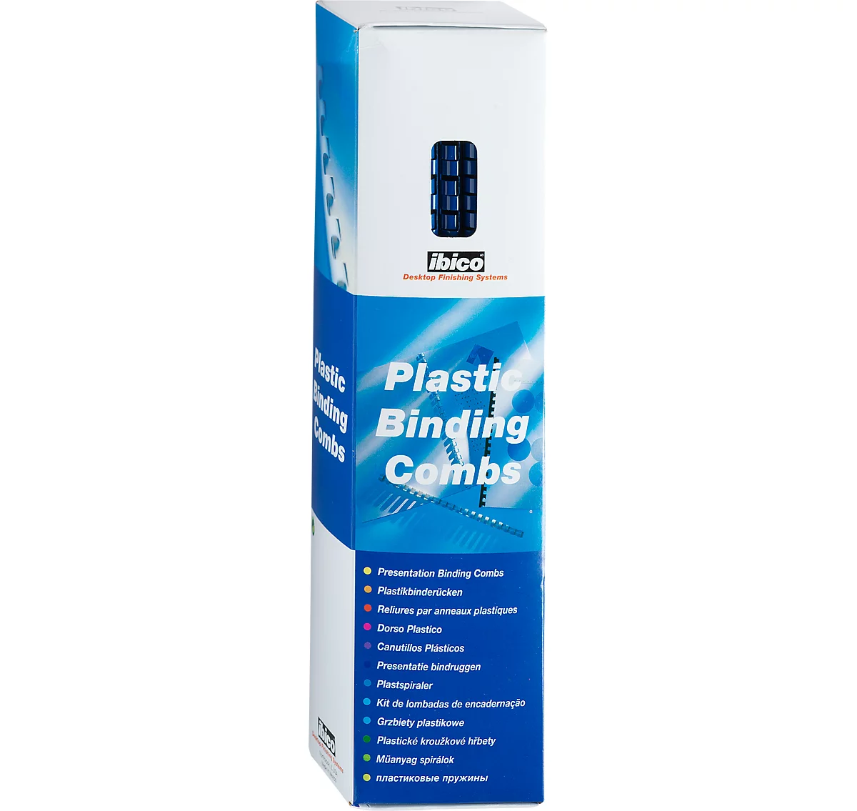 GBC® Binderücken, Plastik, Ø 8 mm, 100 Stück, blau