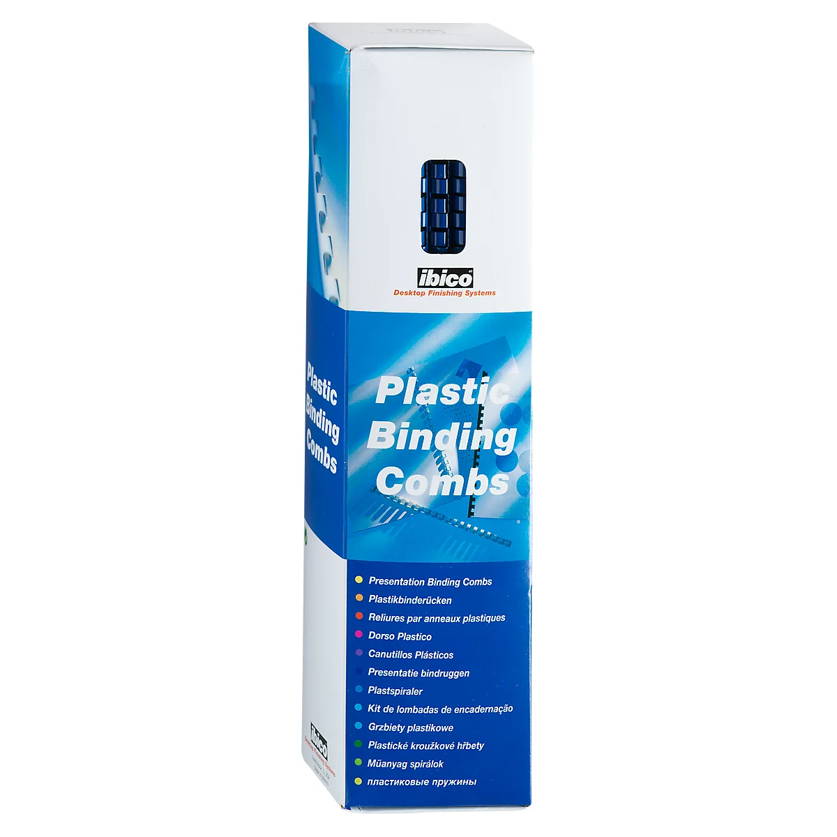 GBC® Binderücken, Plastik, Ø 8 mm, 100 Stück, blau