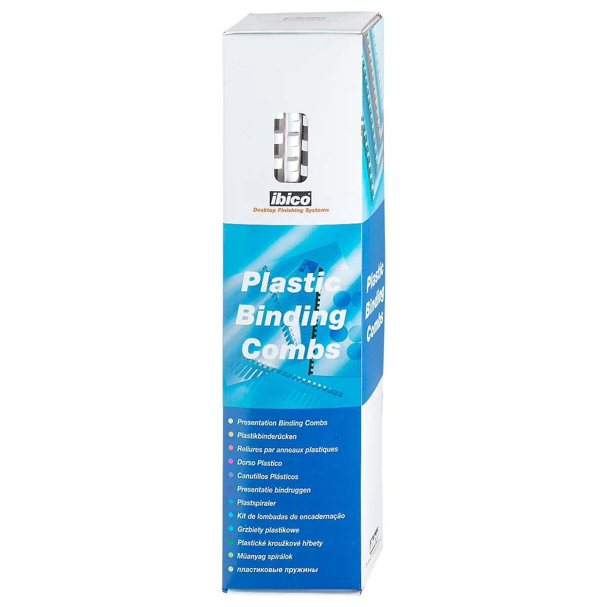 GBC® Binderücken, Plastik, Ø 8 mm, 100 Stück, weiß