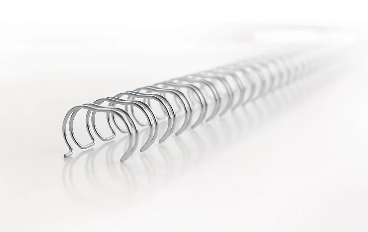 GBC Drahtbinderücken WireBind, A4, 34 Ringe, 11 mm für max. 100 Seiten, 100 Stück, silber