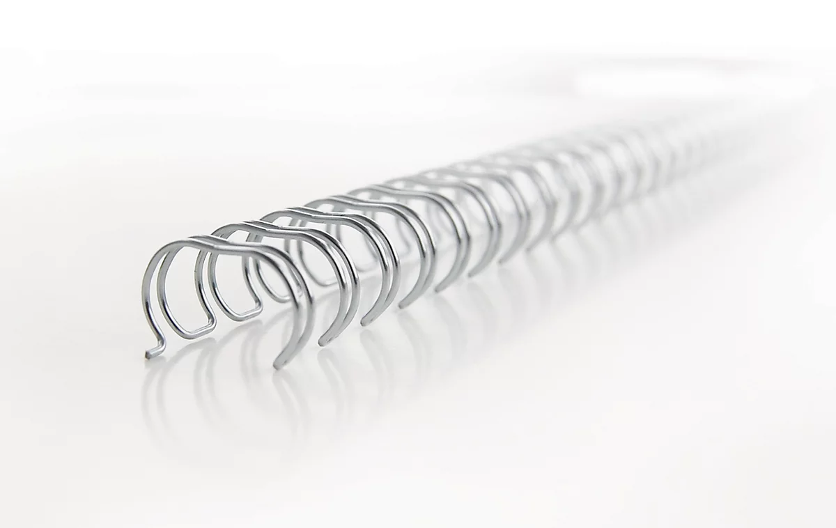 GBC Drahtbinderücken WireBind, A4, 34 Ringe, 12,5 mm für max. 115 Seiten, 100 Stück, silber