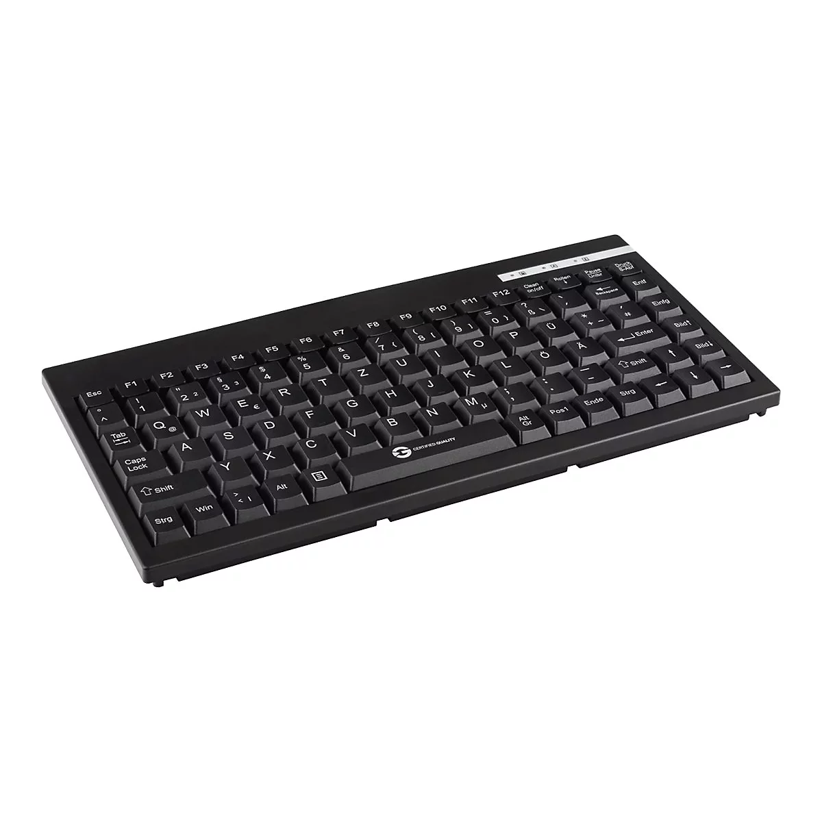 GCQ CleanType Easy Basic Compact - Tastatur - USB - QWERTZ - Deutsch - Schwarz