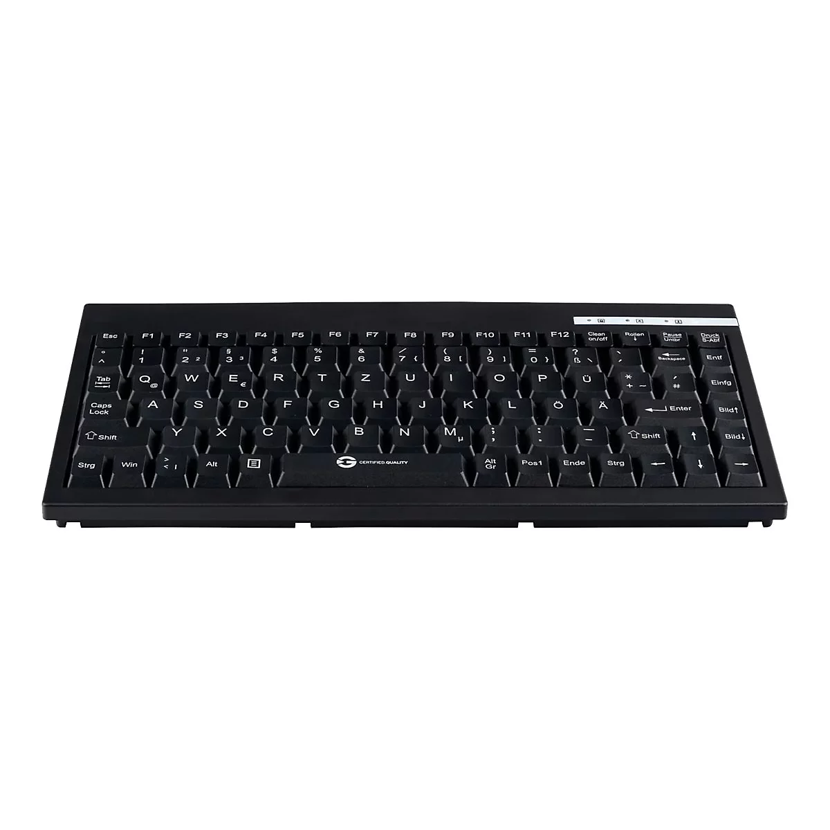 GCQ CleanType Easy Basic Compact - Tastatur - USB - QWERTZ - Deutsch - Schwarz