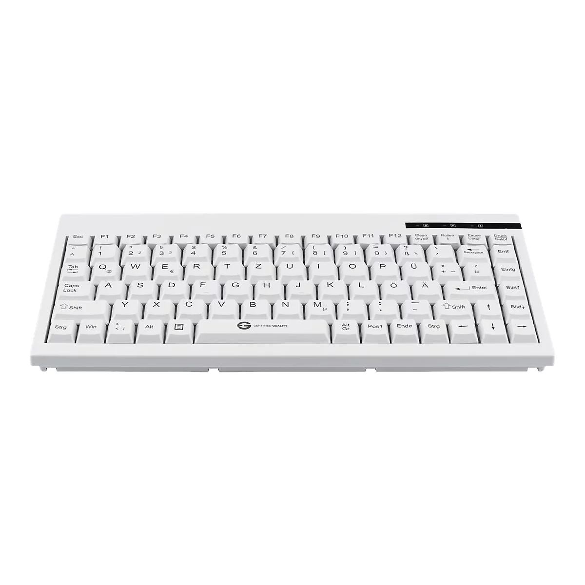 GCQ CleanType Easy Basic Compact - Tastatur - USB - QWERTZ - Deutsch - weiß