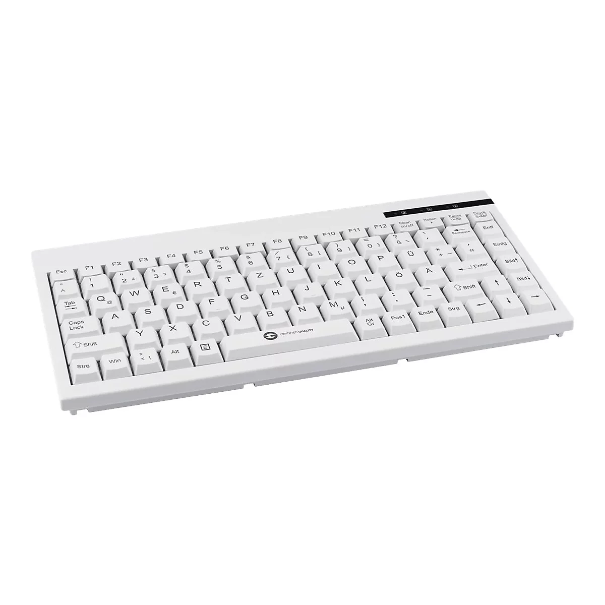 GCQ CleanType Easy Basic Compact - Tastatur - USB - QWERTZ - Deutsch - weiß