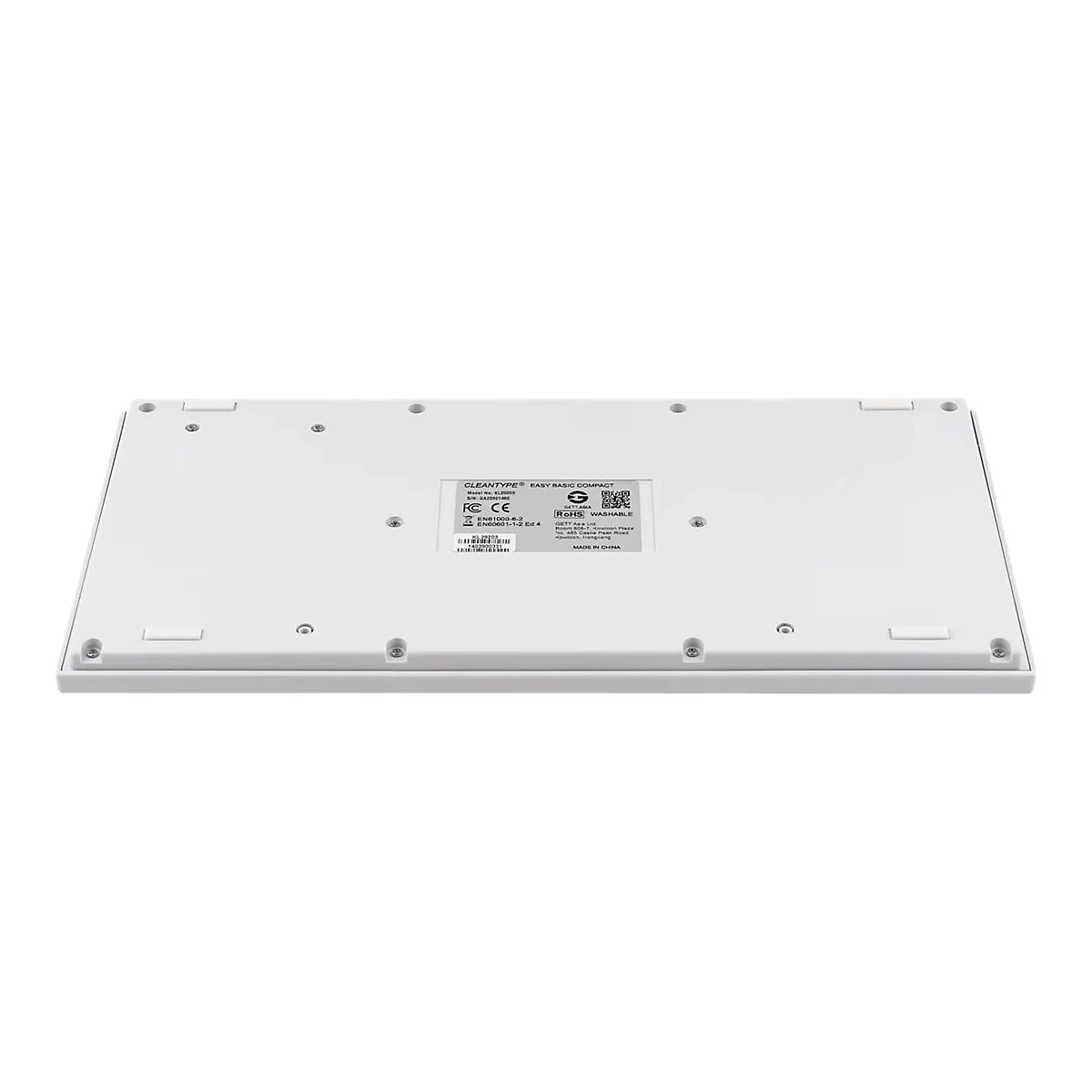 GCQ CleanType Easy Basic Compact - Tastatur - USB - QWERTZ - Deutsch - weiß