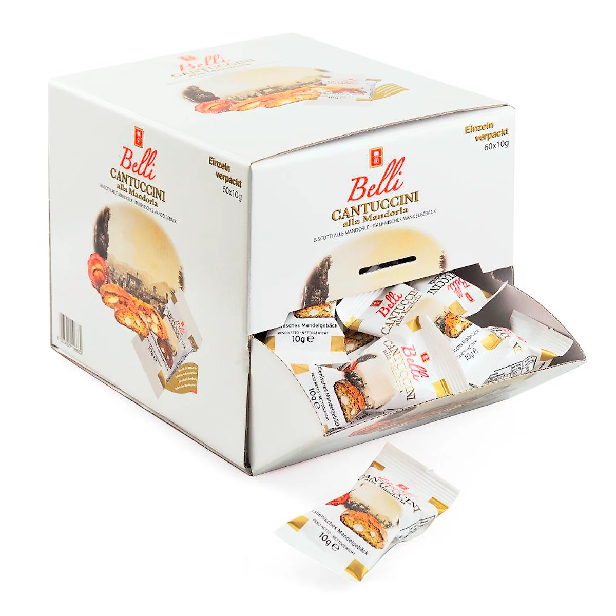 Gebäck Aktuell Cantuccini, toskanisches Mandelgebäck, 60 x 10 g