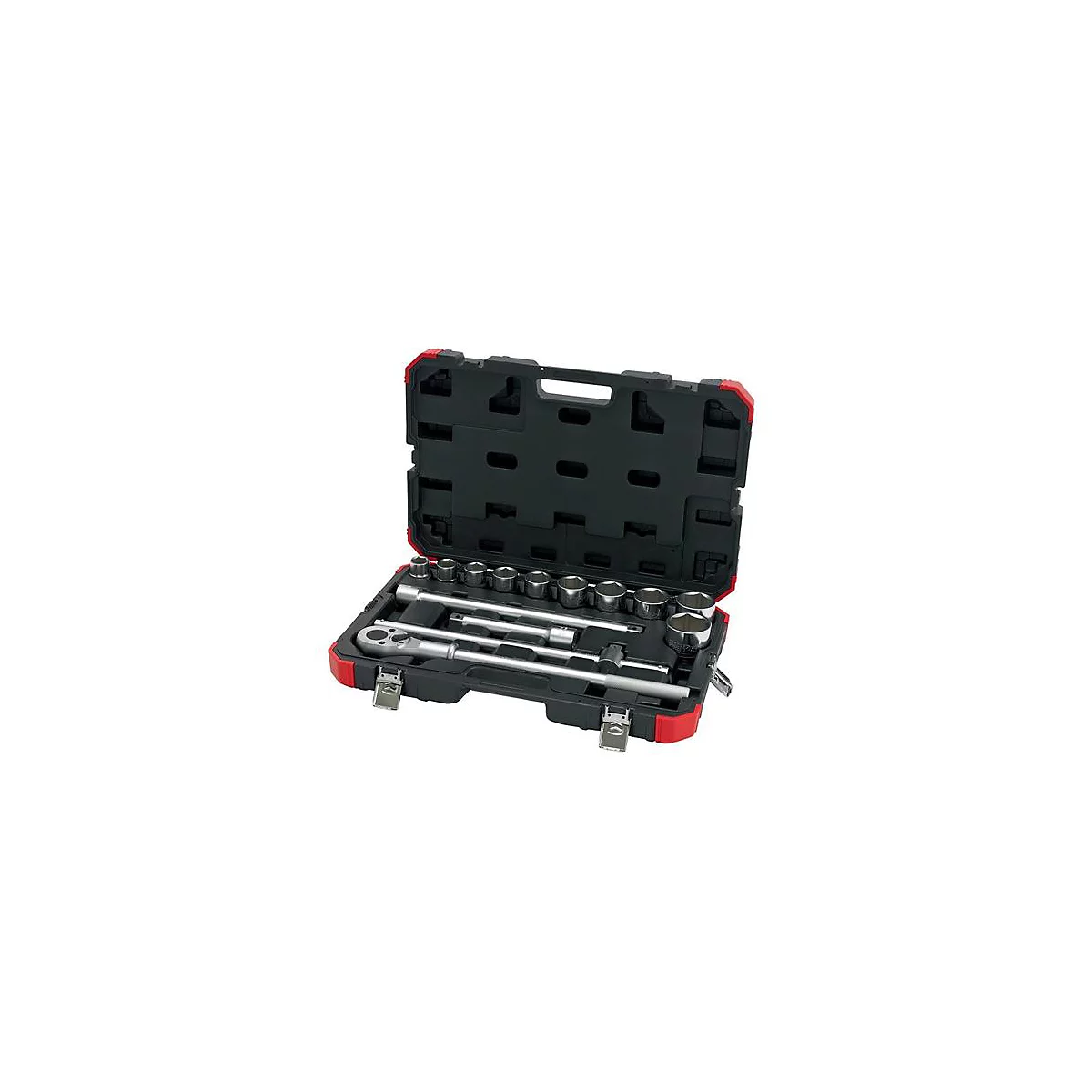 GEDORE RED Steckschlüsselsatz R7800 4014, 14-tlg., 3/4 Zoll, CV-Stahl, SW 22-50 mm, Umschaltknarre 24 Zähne