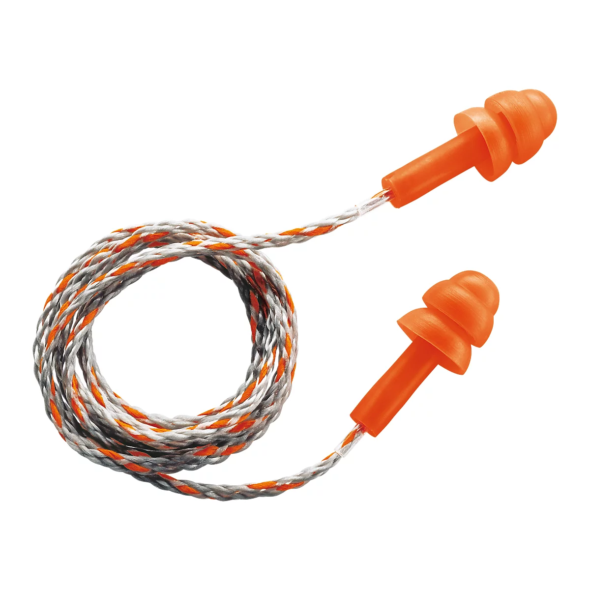 Gehörschutzstöpsel uvex whisper, Grösse M, SNR 23 dB, EN 352-2, mit Kordel, 50 Paar in Pappkarton, orange