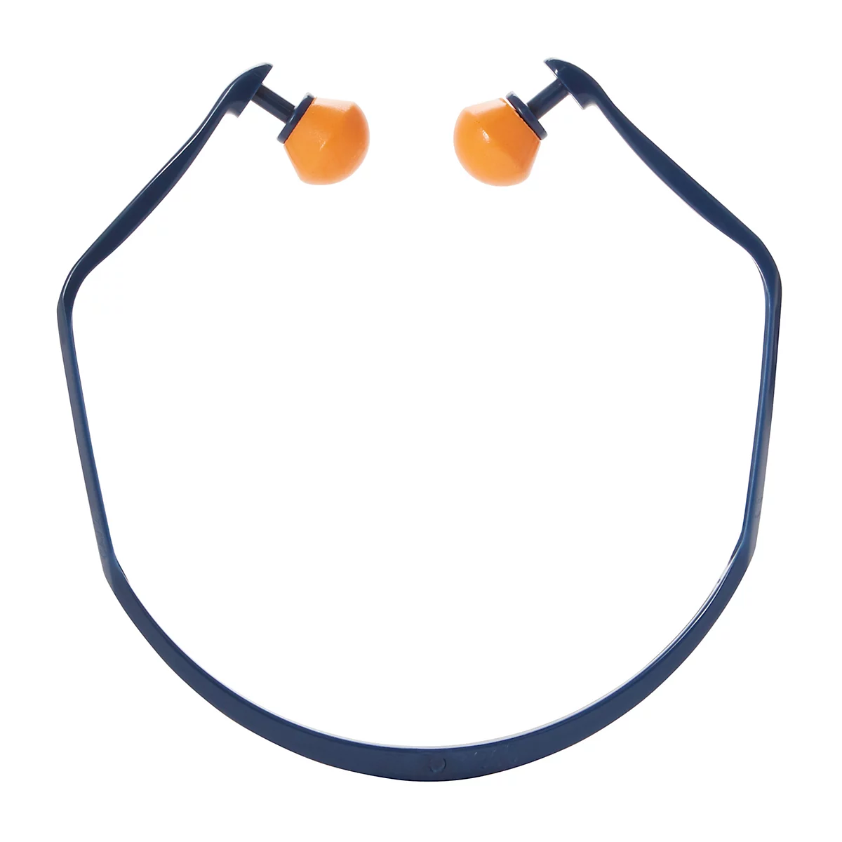 Productverpakking voor 3M oordopjes met een zwarte achtergrond en oranje pluggen.