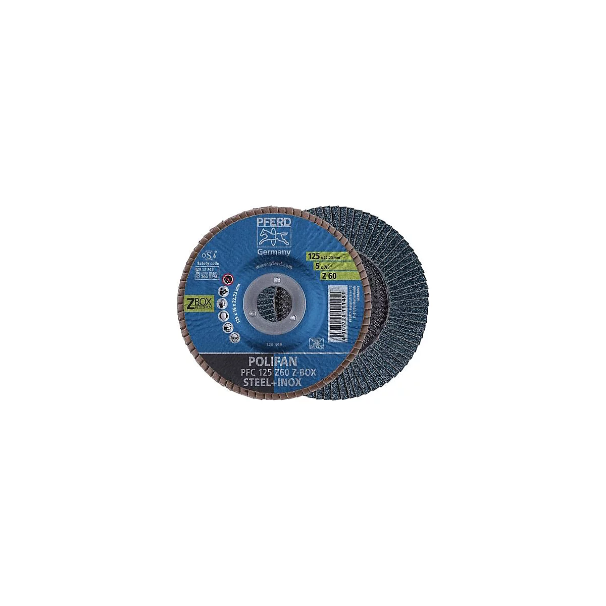 Gekartelde borgring POLIFAN Z BOX D.125mm K.Z-60 con.INOX ZK 10er Box