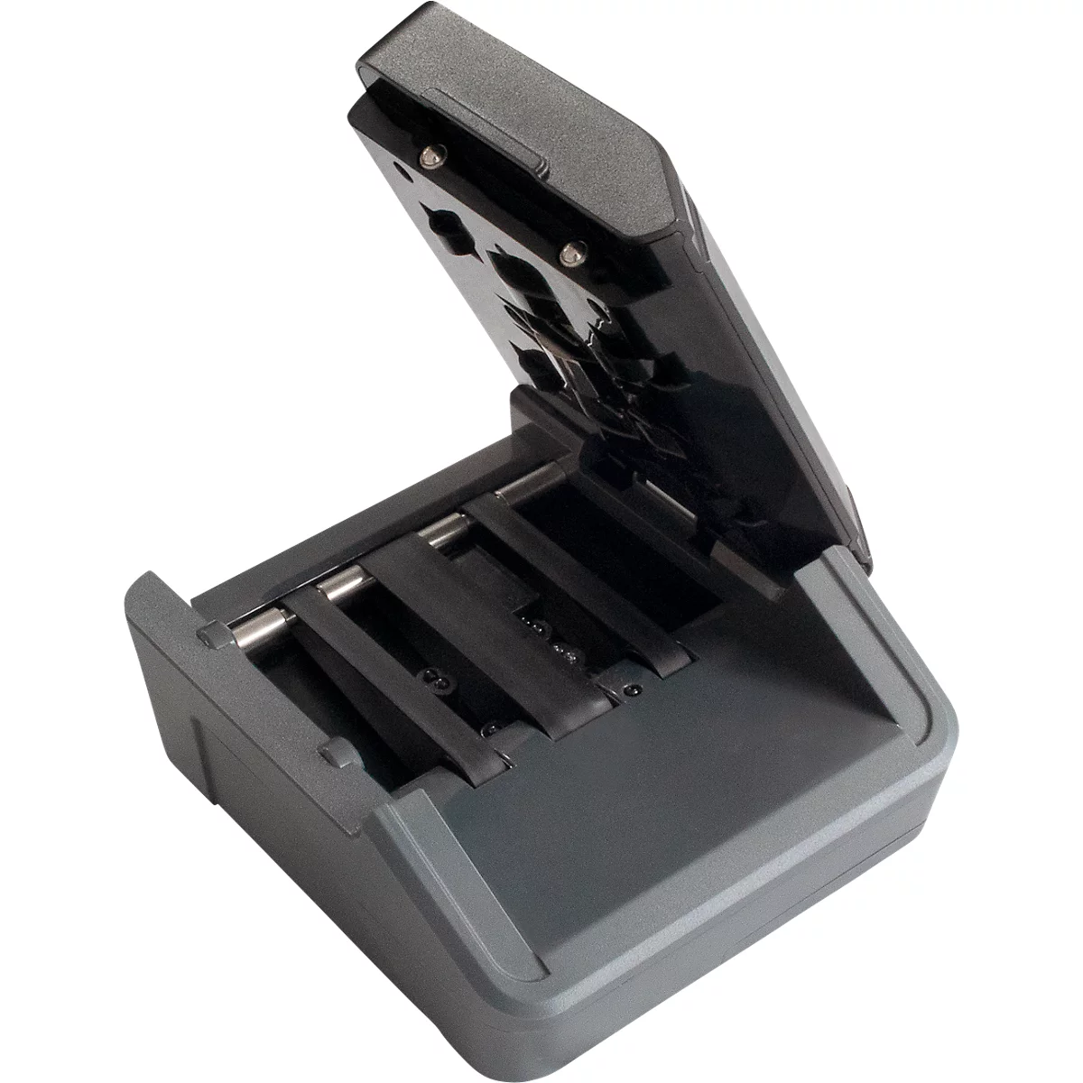 Geldscheinprüfer ratiotec® Smart Protect, EZB-Standard, IR/MG/MT/SD, 3 Währungen, LED-Balkenanzeige & Warnsignal, USB/microSD, Netzkabel, schwarz