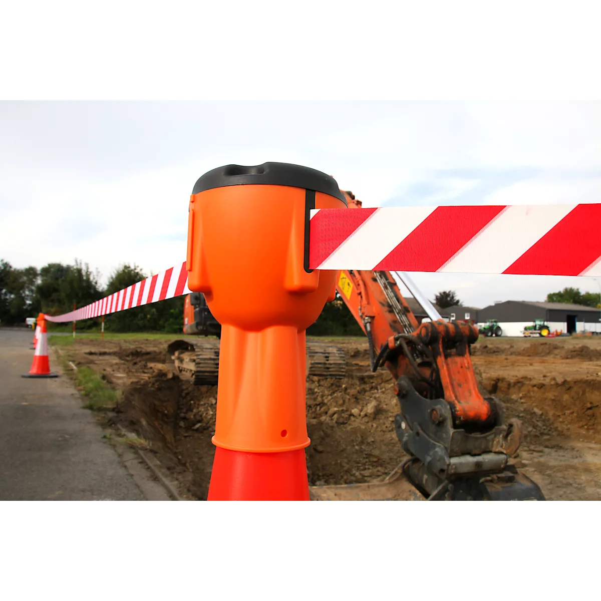 Geleidehulshulpstuk Allroundline ALCT-O - voor geleidehulzen- kunststof - B 125 x H 250 mm - riemlengte tot 9 m - rood/witte riem
