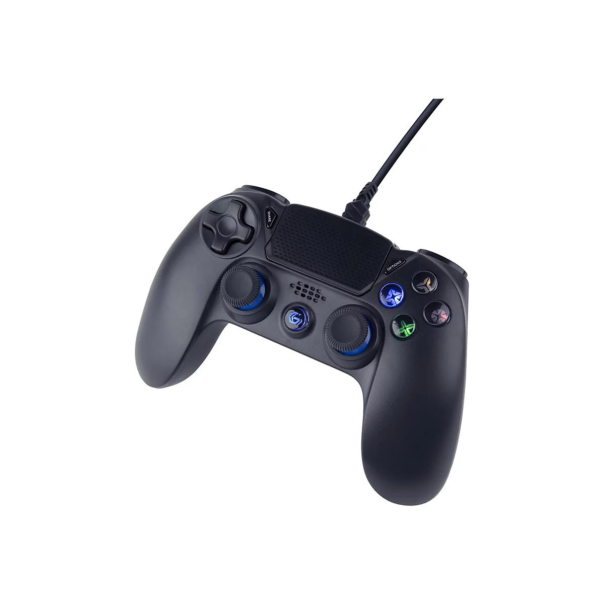GEMBIRD JPD-PS4U-01 - Game Pad - 8 Tasten - kabelgebunden - Schwarz - für Sony PlayStation 4, PC