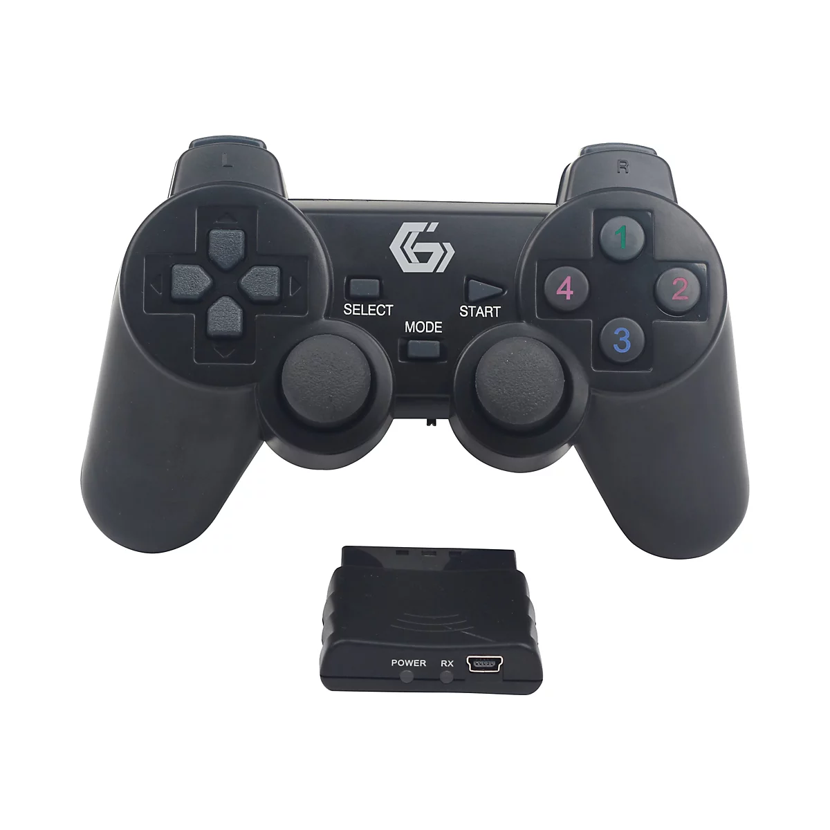 GEMBIRD JPD-WDV-01 - Game Pad - 12 Tasten - kabellos - 2.4 GHz - für Sony PlayStation 2, Sony PlayStation 3
