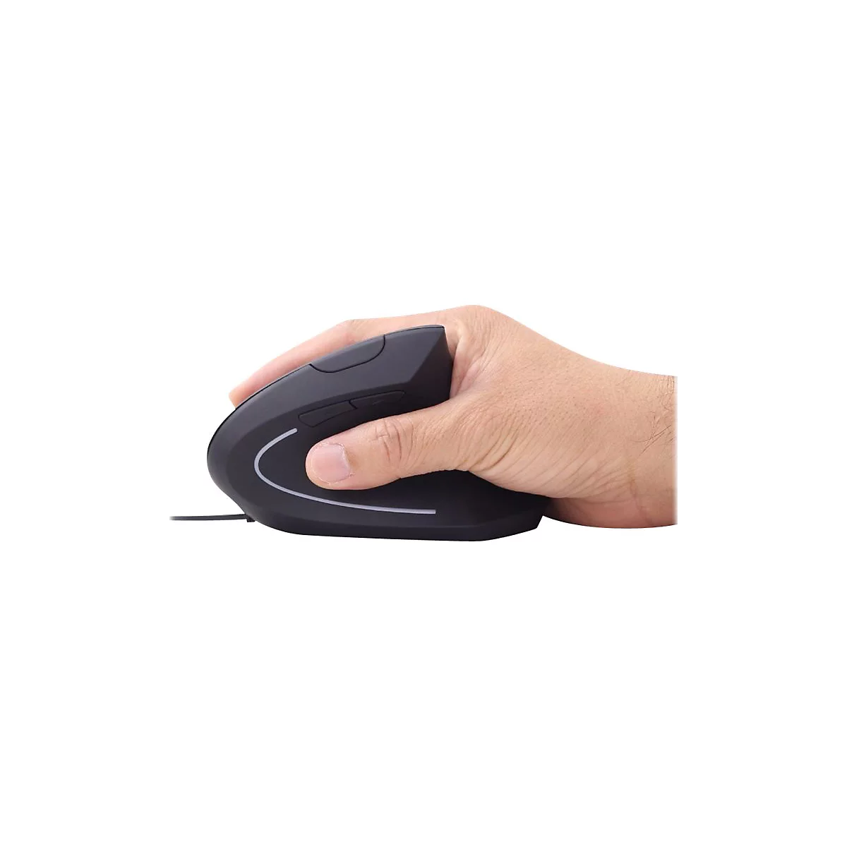 Gembird MUS-ERGO-01 - vertikale Maus - USB - Schwarz