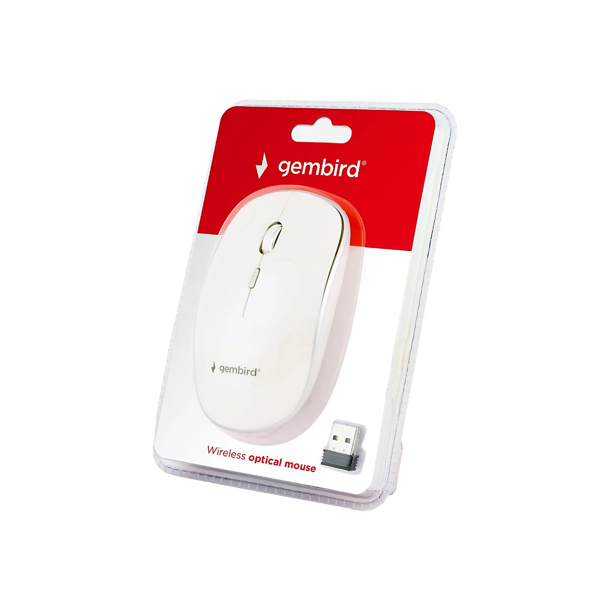 Gembird MUSW-4B-01-W - Maus - 2.4 GHz - weiß