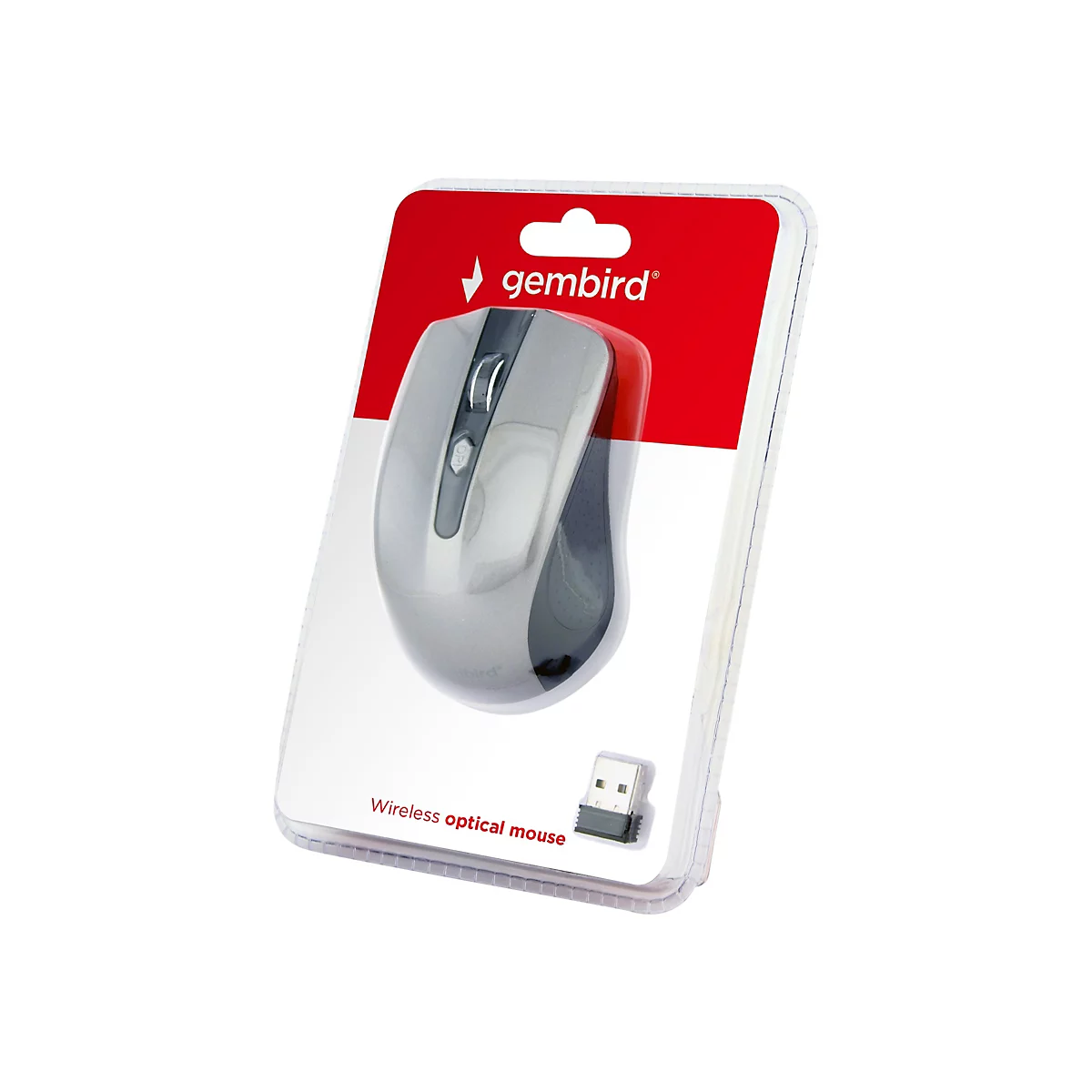 Gembird MUSW-4B-04-BG - Maus - 2.4 GHz - Schwarz, Space-grau