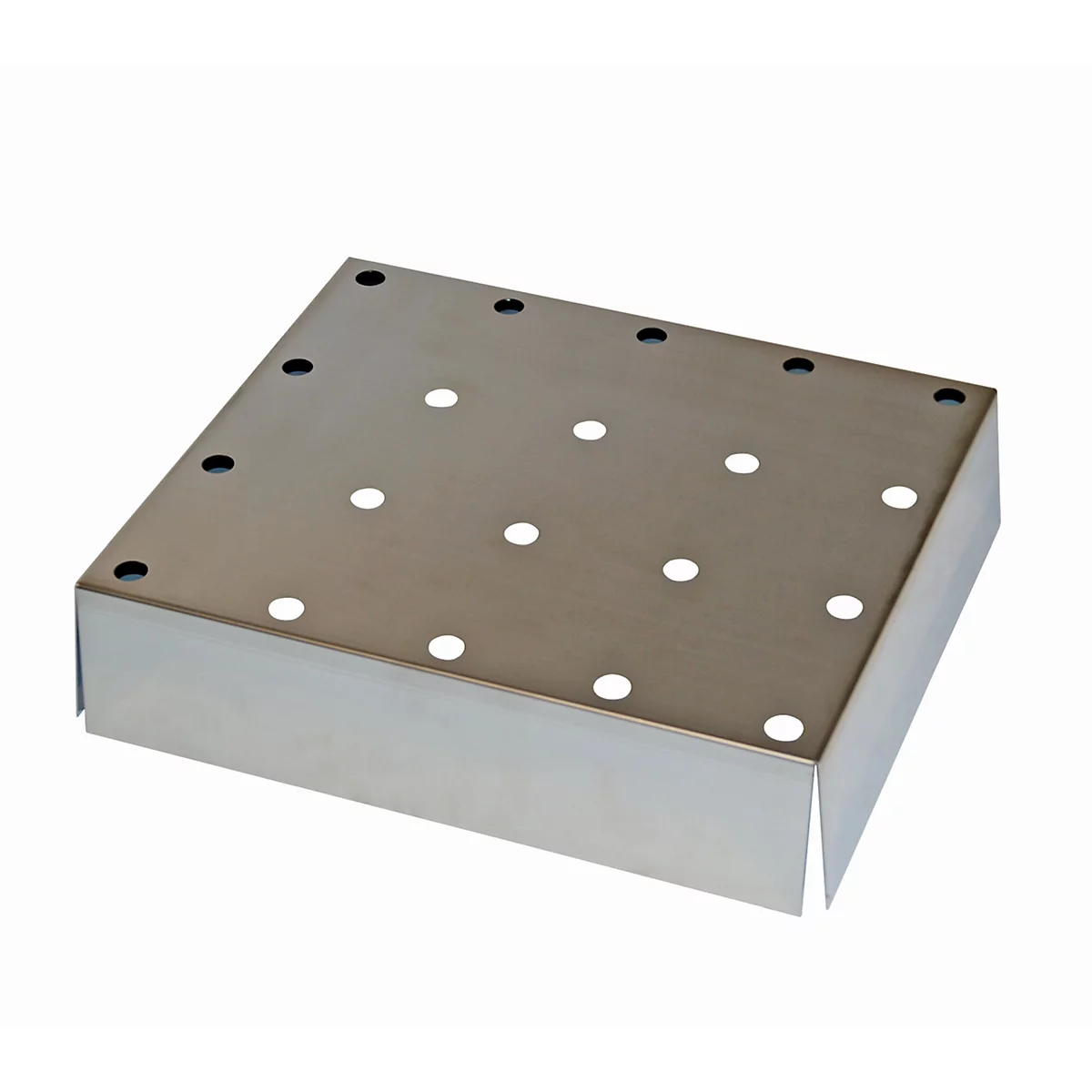 Geperforeerd plaatinzetstuk standaard voor asecos veiligheidskasten van de series S-30 en UB90, roestvrij staal 1.4016, B 420 x D 439 x H 60 mm, tot 75 kg