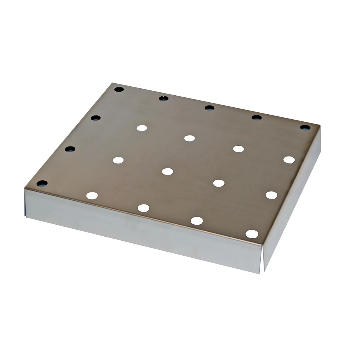 Geperforeerd plaatstalen inzetstuk Standaard voor asecos chemiekasten van de CS- en CX-serie, plaatstaal, B 464 x D 408 x H 41 mm, tot 50 kg