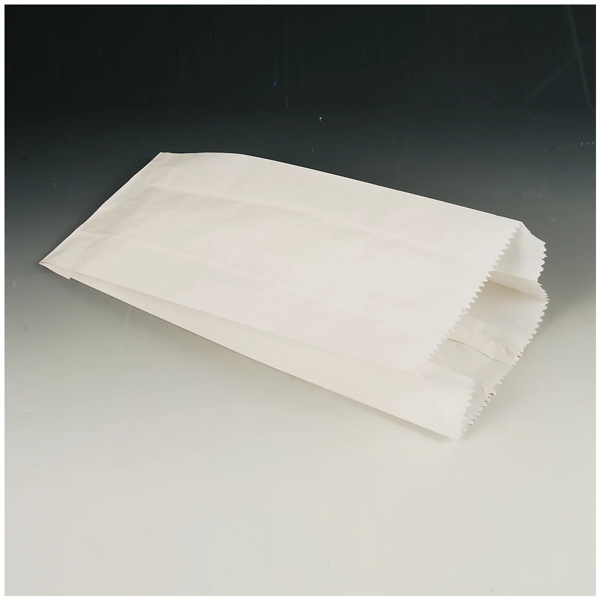 Geplooide zakken Papstar, papier &amp; cellulose draad, wit, vulcapaciteit 1,5 kg, 280 x 130 x 70 mm, 1000 st.