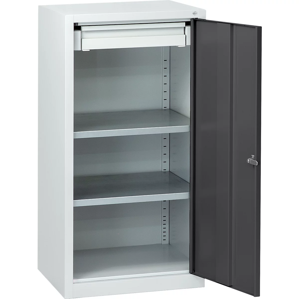 Gereedschapskast, met vleugeldeur, metalen, B 500 x D 500 x H 1000 