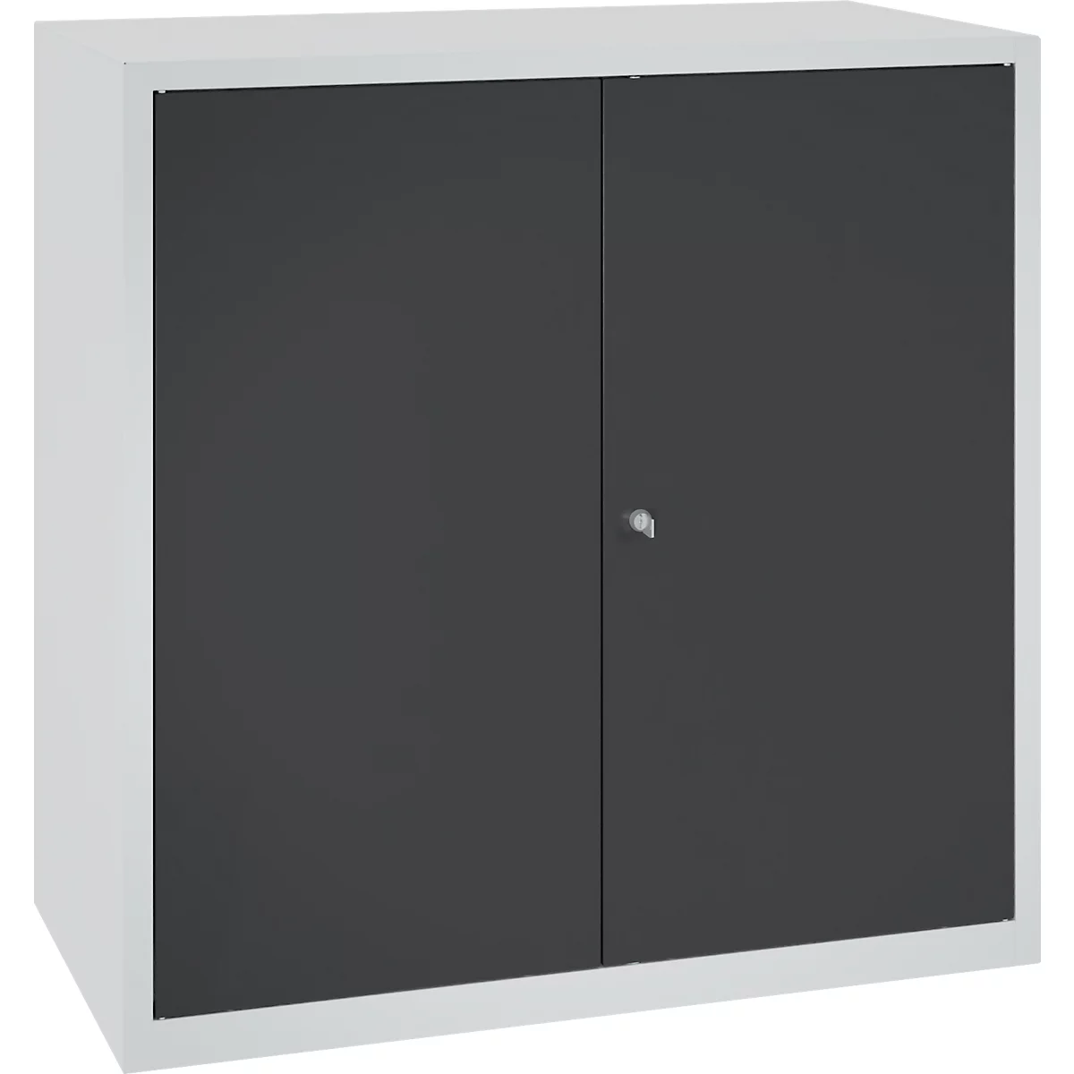 Gereedschapskast, veiligheidsslot, 2 legborden &amp; 1 lade, B 1000 x D 500 x H 1000 mm, plaatstaal, lichtgrijs/antraciet