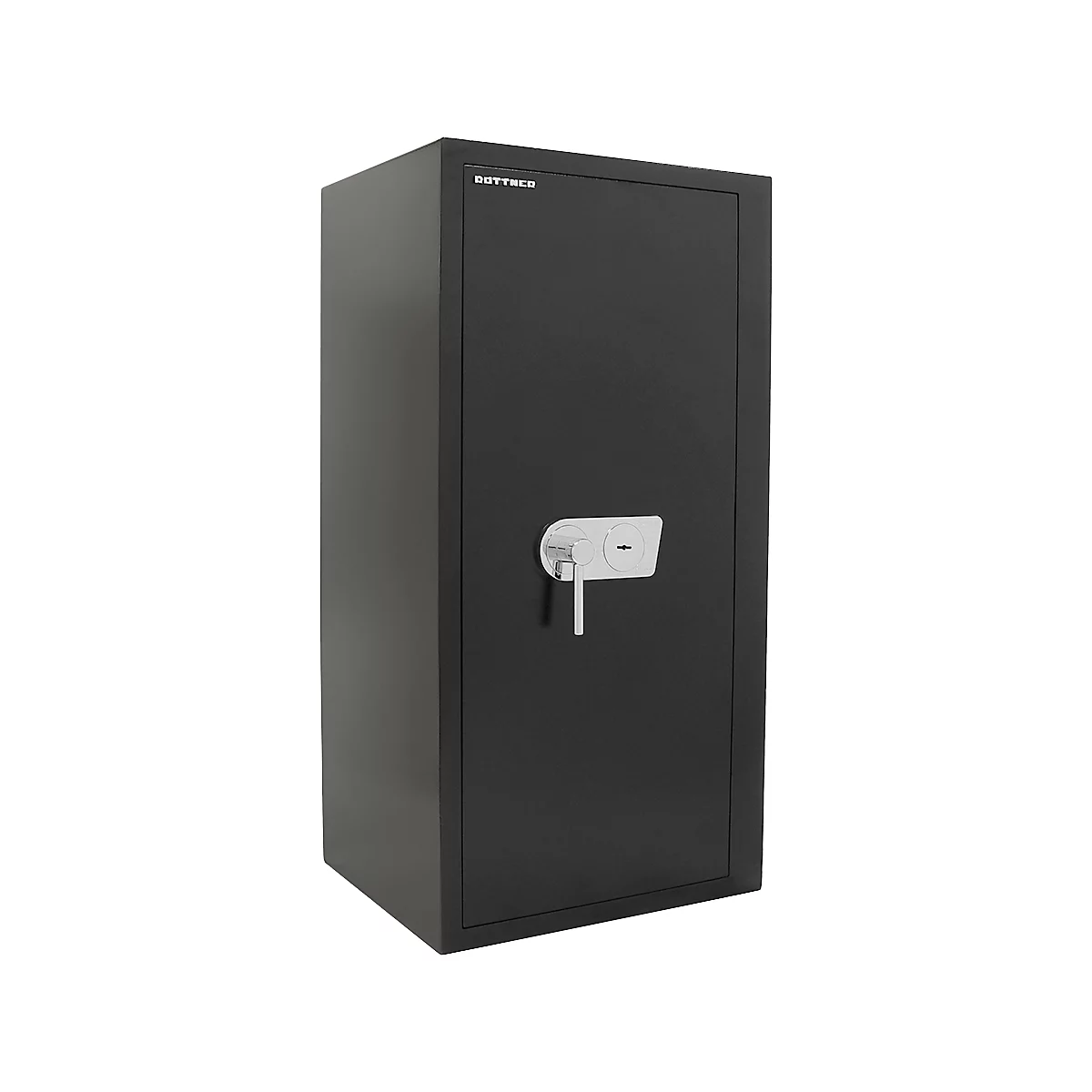 Geschäftstresor Rottner Monaco 120, Doppelbartschloss, B 600 x T 500 x H 1200 mm, Stahl, schwarz