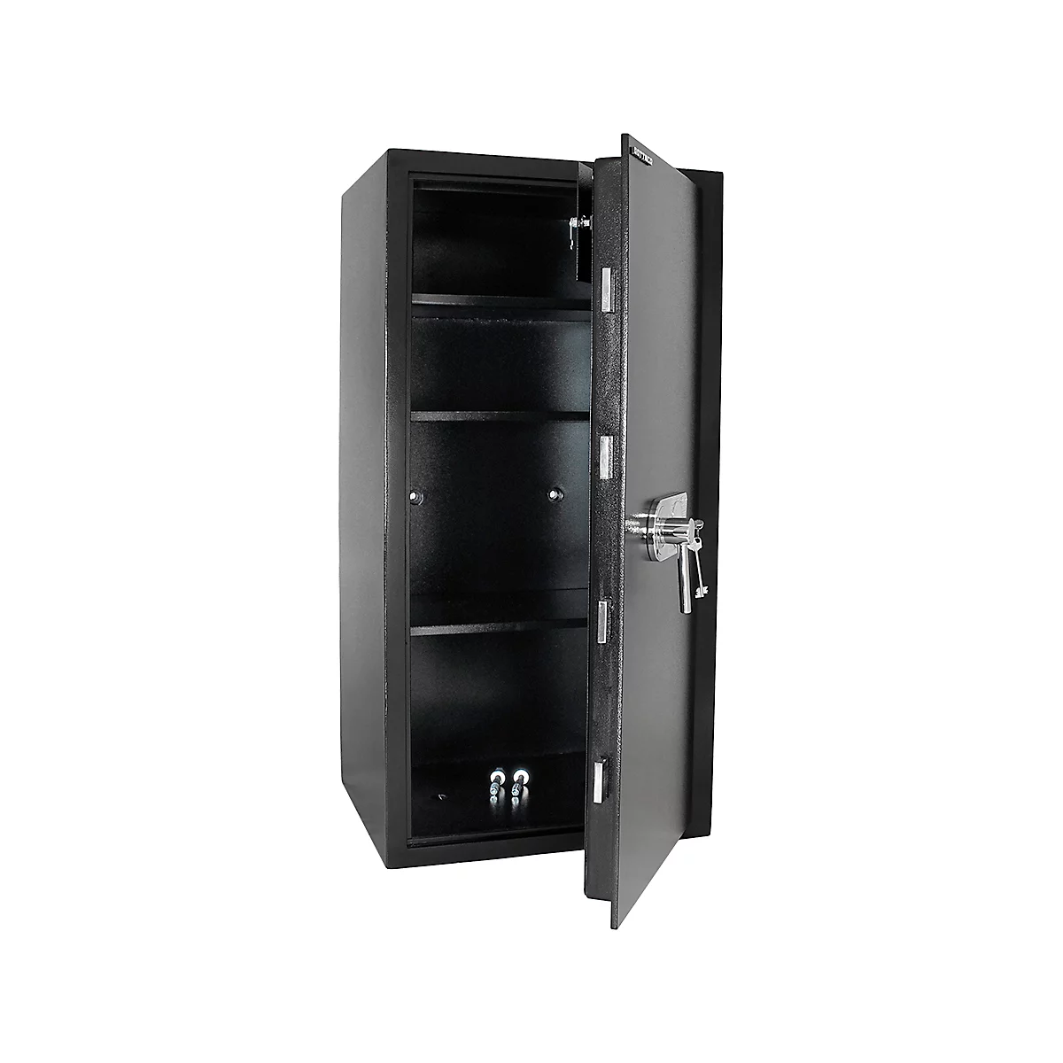 Geschäftstresor Rottner Monaco 120, Doppelbartschloss, B 600 x T 500 x H 1200 mm, Stahl, schwarz