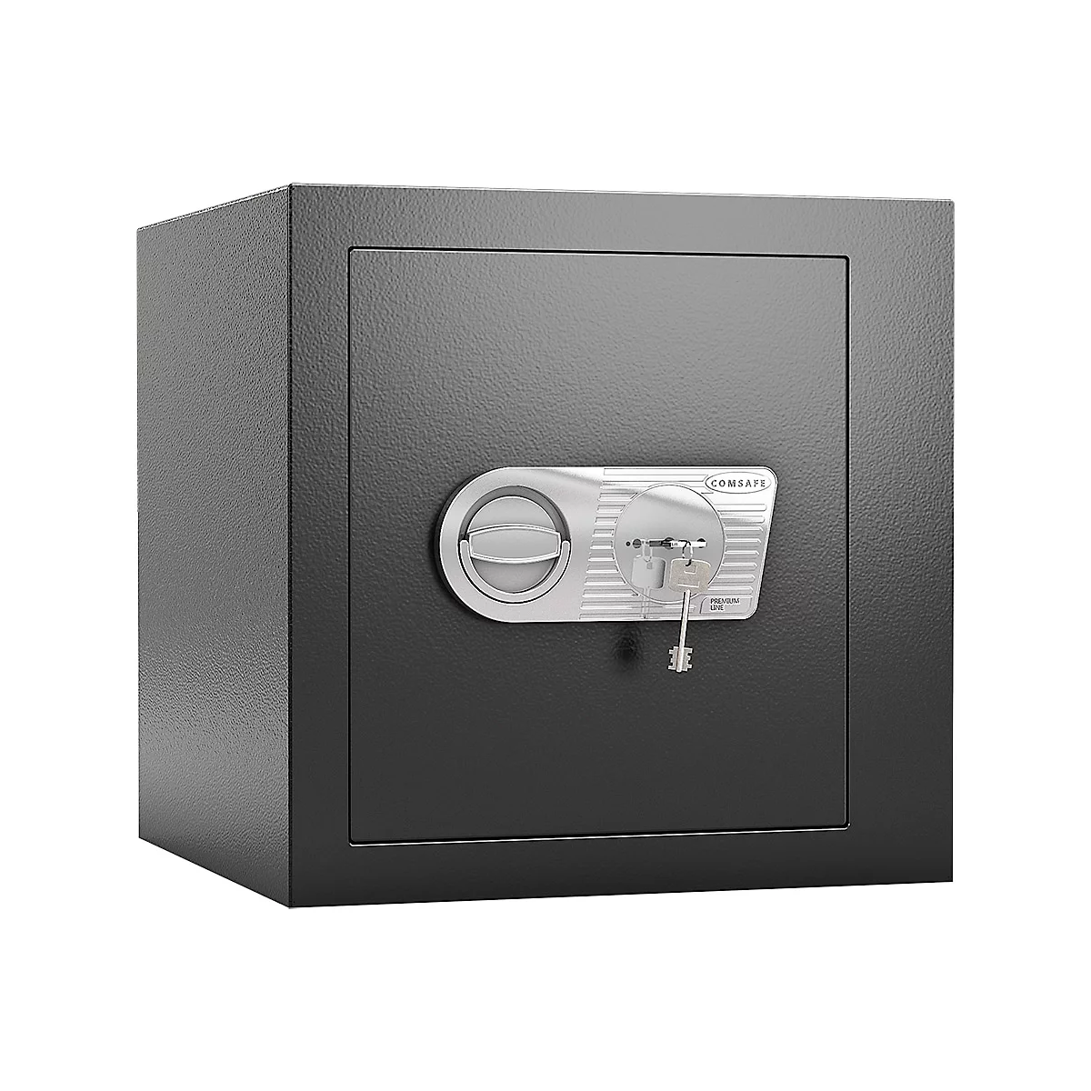 Geschäftstresor Rottner Monaco 45, Doppelbartschloss, B 435 x T 445 x H 435 mm, Stahl, schwarz