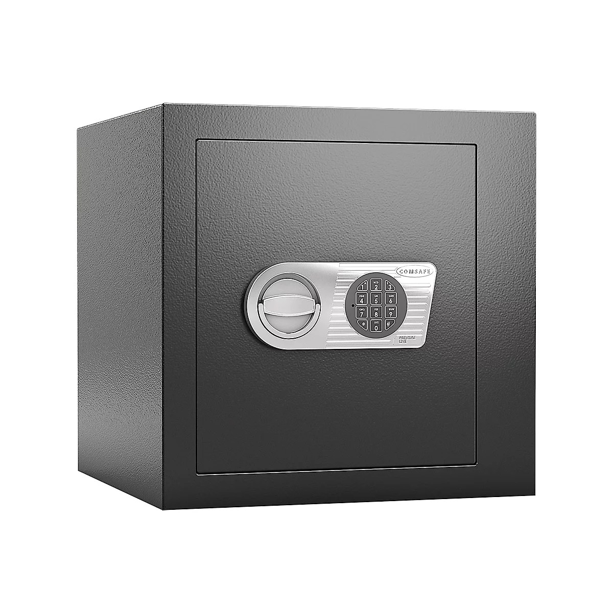 Geschäftstresor Rottner Monaco 45, Elektronikschloss, B 435 x T 445 x H 435 mm, Stahl, schwarz