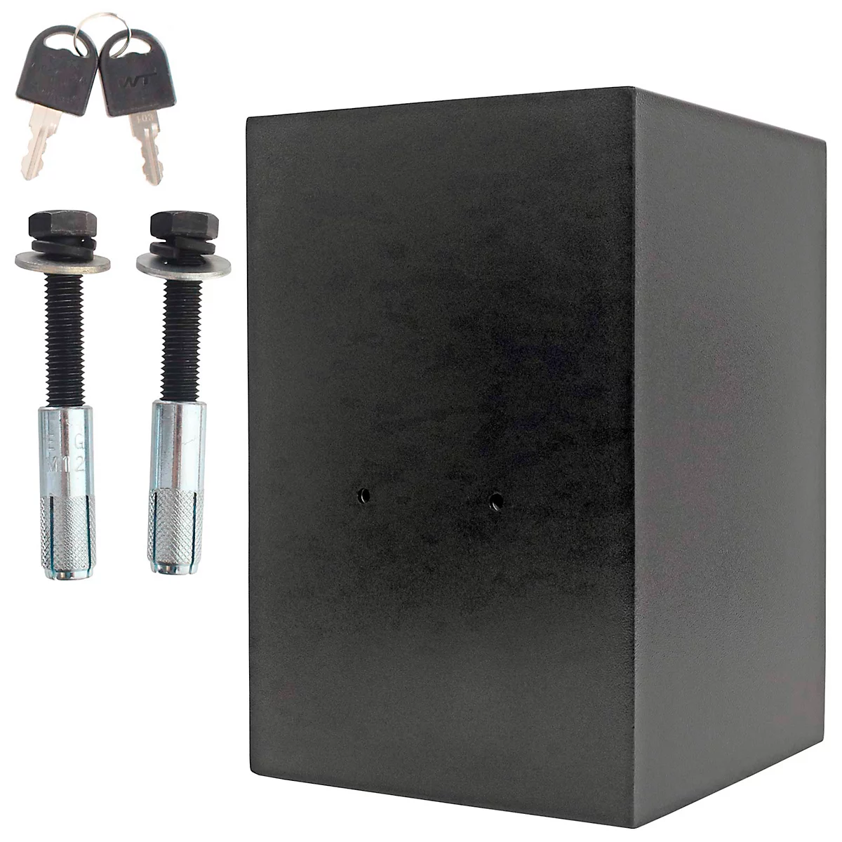 Geschäftstresor Rottner Monaco 65, Elektronikschloss, B 435 x T 445 x H 655 mm, Stahl, schwarz