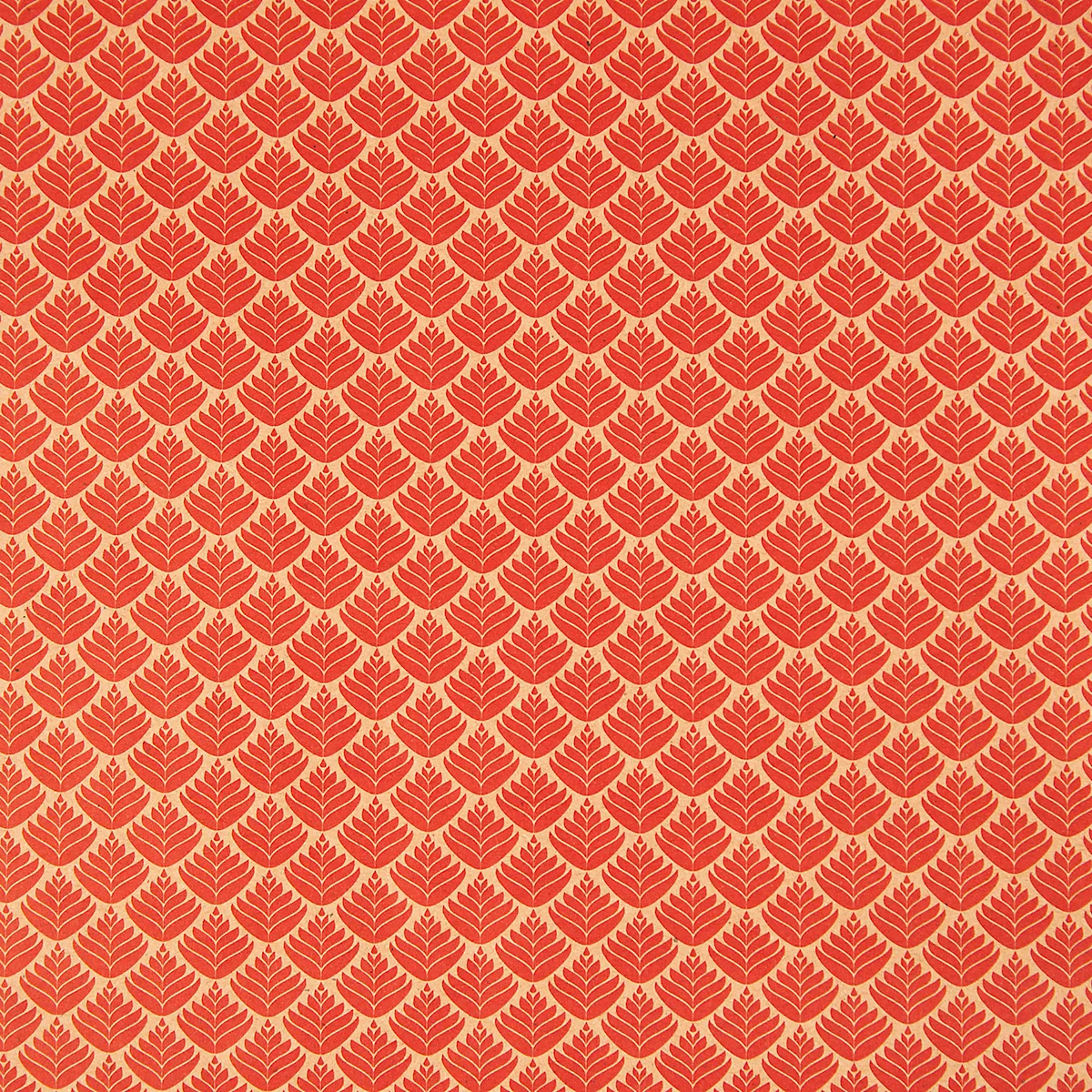 Geschenkpapier Clairefontaine Rote Blumen, blau-braun mit Blumendekor, 5 Tinyrollen mit jeweils L 5 m x B 350 mm