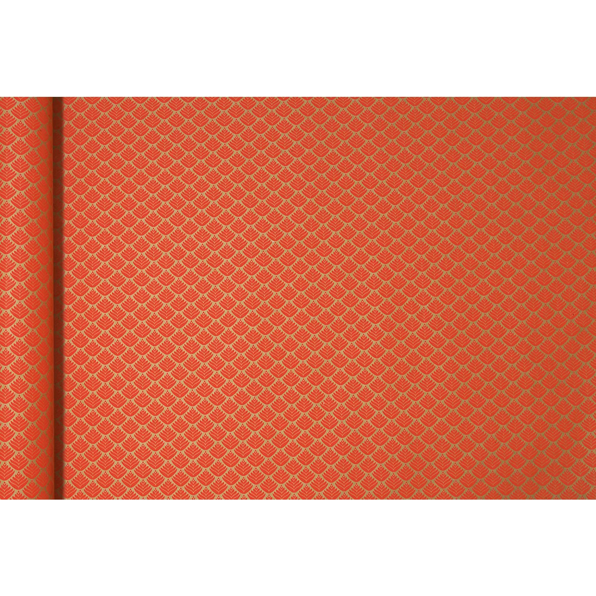 Geschenkpapier Clairefontaine Rote Blumen, blau-braun mit Blumendekor, 5 Tinyrollen mit jeweils L 5 m x B 350 mm