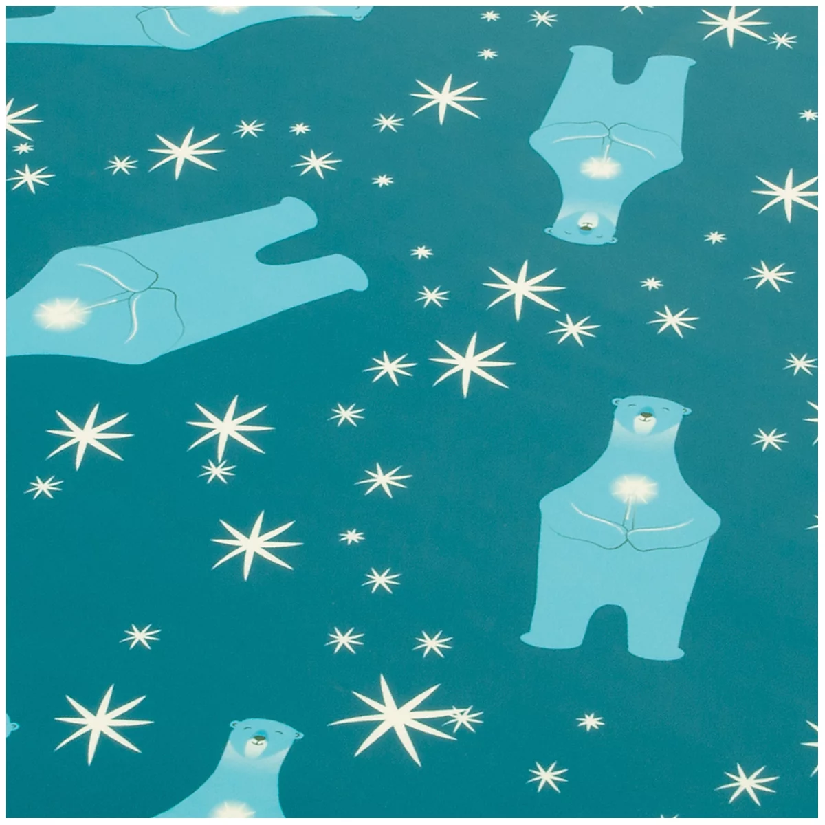 Geschenkpapier Weihnachten Sigel 'Polar Bear', Rolle, B 500 mm x L 5 m, Papier, petrol