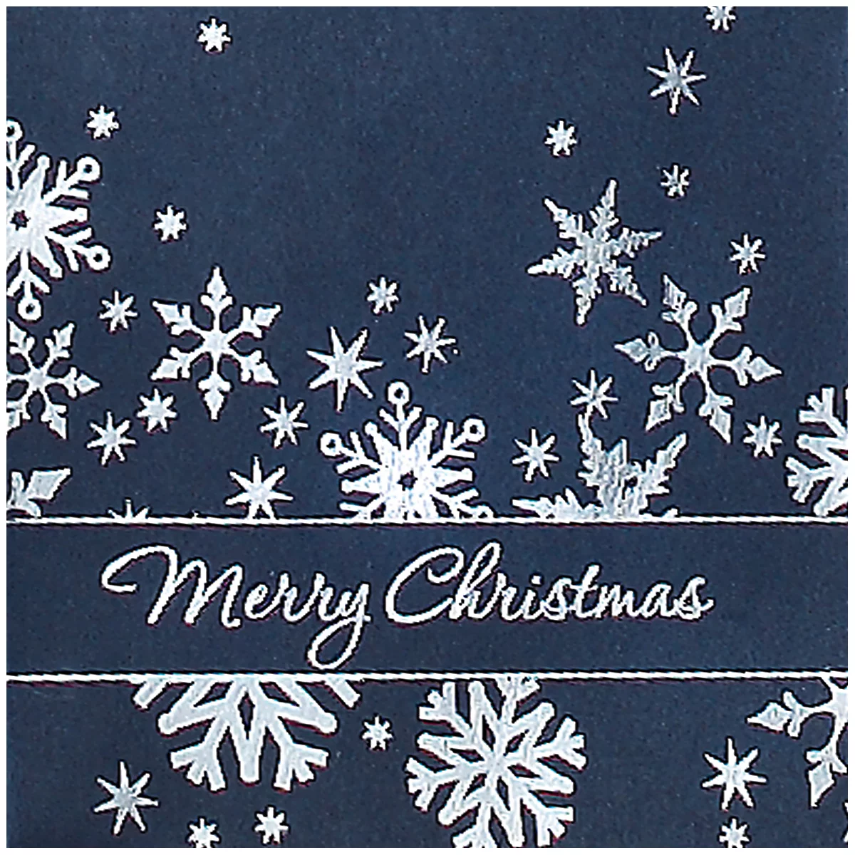 Geschenkzak Silver Snowflakes, 260 x 330 x 125 mm, 3 stuks