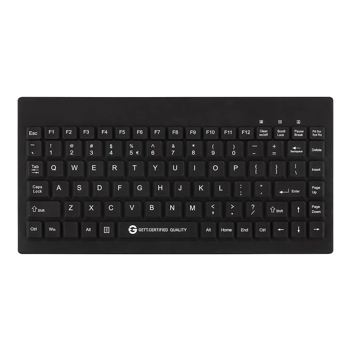 GETT TKG-088-GCQ-IP68-KGEH-BLACK-USB-DE - Medical Grade - Tastatur - waschbar - USB - Deutsch