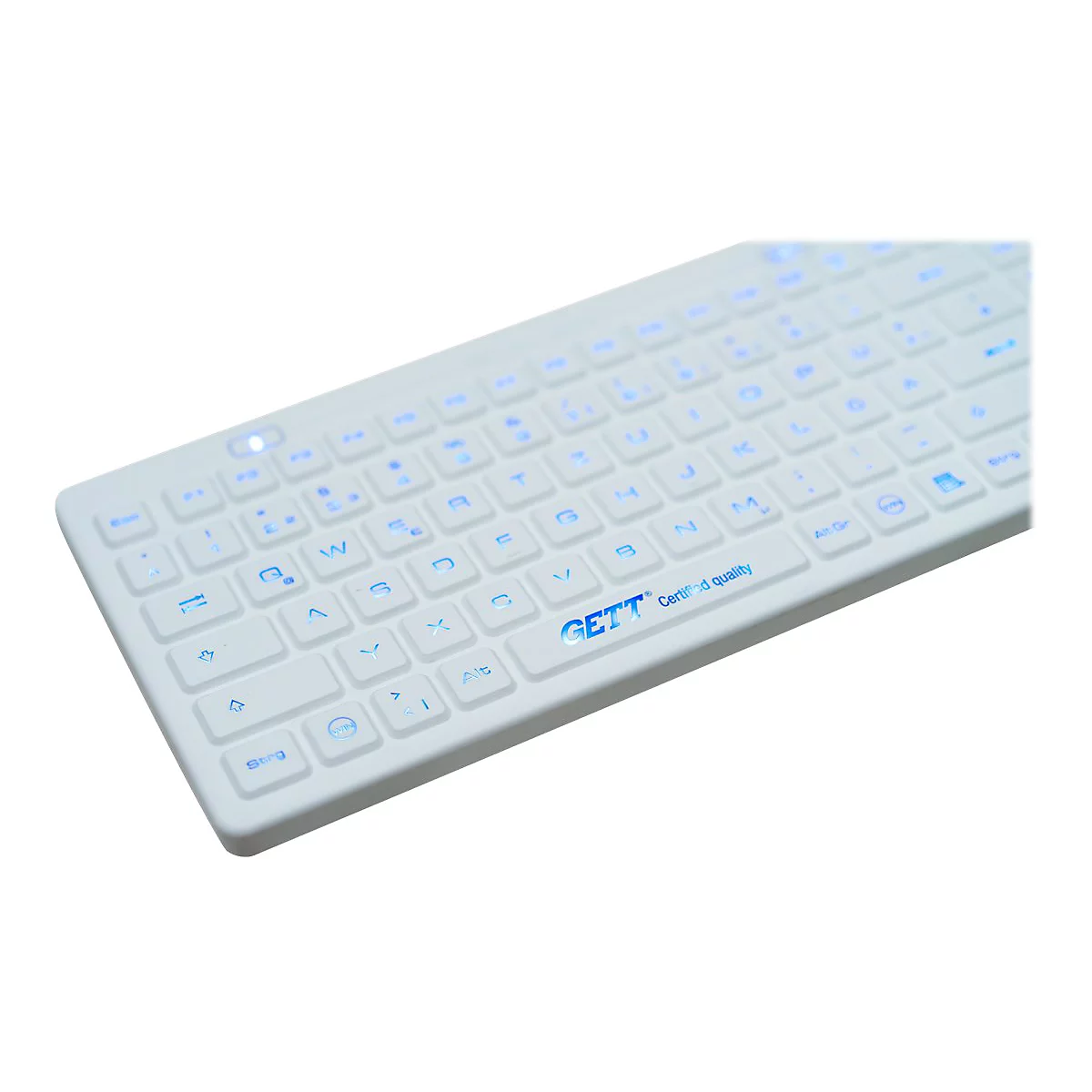GETT TKG-110-GCQ-MED-AM-IP68-BACKL-WHITE-USB - Tastatur - hinterleuchtet - USB - Deutsch - weiß
