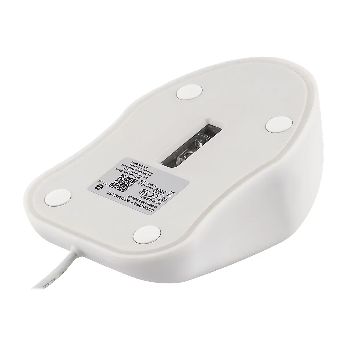 GETT TKH-MOUSE-GCQ-PR-IP68-WHITE-USB - Maus - ergonomisch - rechts- und linkshändig - optisch - 5 Tasten