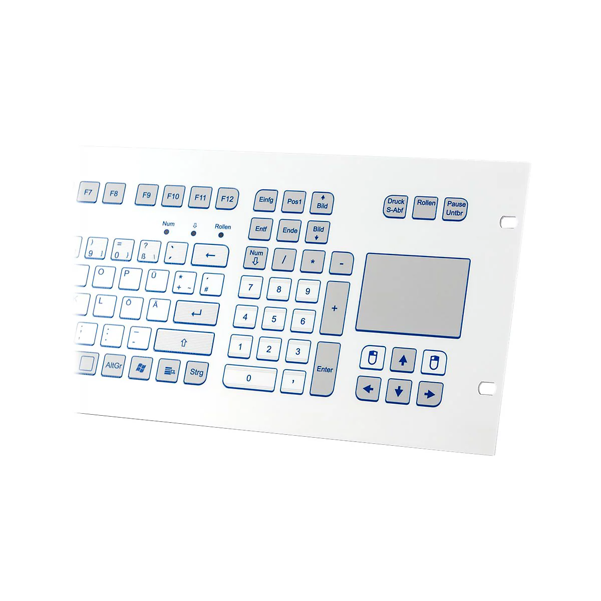 GETT TKS-105c-TOUCH-FP-4HE - Tastatur - mit Touchpad - rack-montierbar - USB - Deutsch