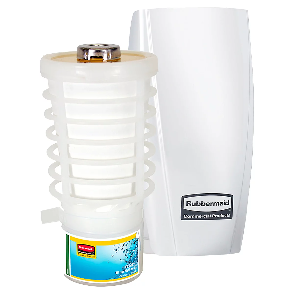 Geurdispenser navulset Rubbermaid TCell 1.0, 6 luchtverfrissers per verpakking, Blue Splash