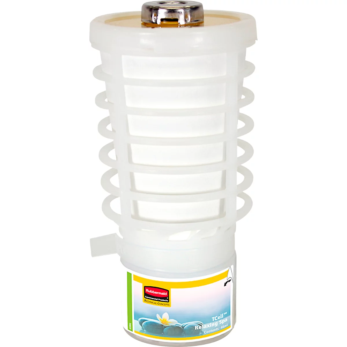 Geurdispenser navulset Rubbermaid TCell 1.0, 6 luchtverfrissers per verpakking, Relaxing Spa