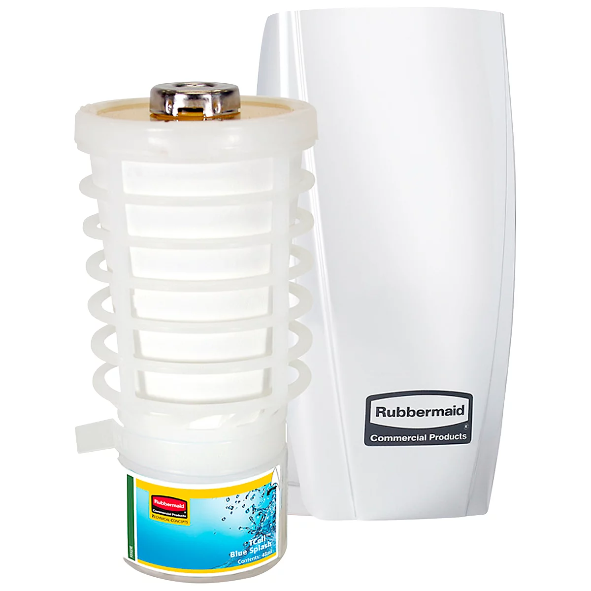 Geurdispenser Rubbermaid TCell 1.0, batterijvrij, passieve brandstofcel, tot 60 dagen, wit