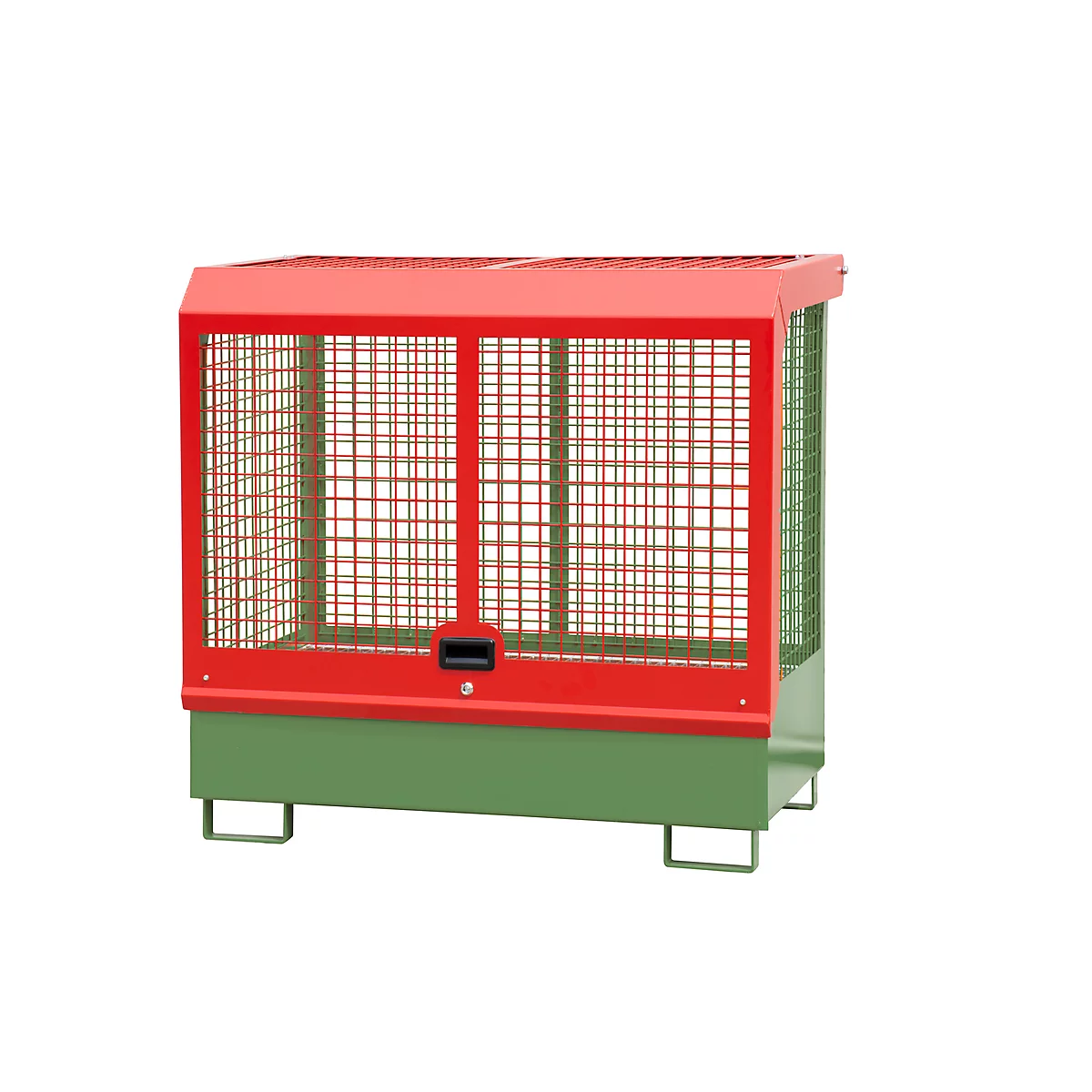 Gevaarlijke stoffen depot type GD-C BAUER, staal, L 1430 x B 820 x H 1390 mm, cilinderslot, carterinhoud 220 I, reseda groen RAL 6011