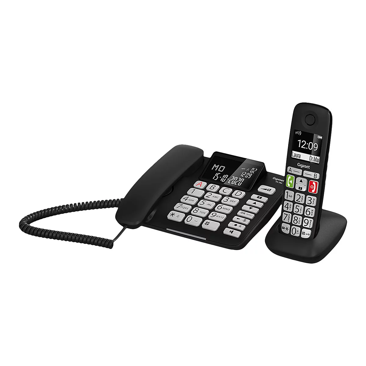 Gigaset DL780 Plus - Mit Schnur/schnurlos - ECO DECTGAP - Schwarz