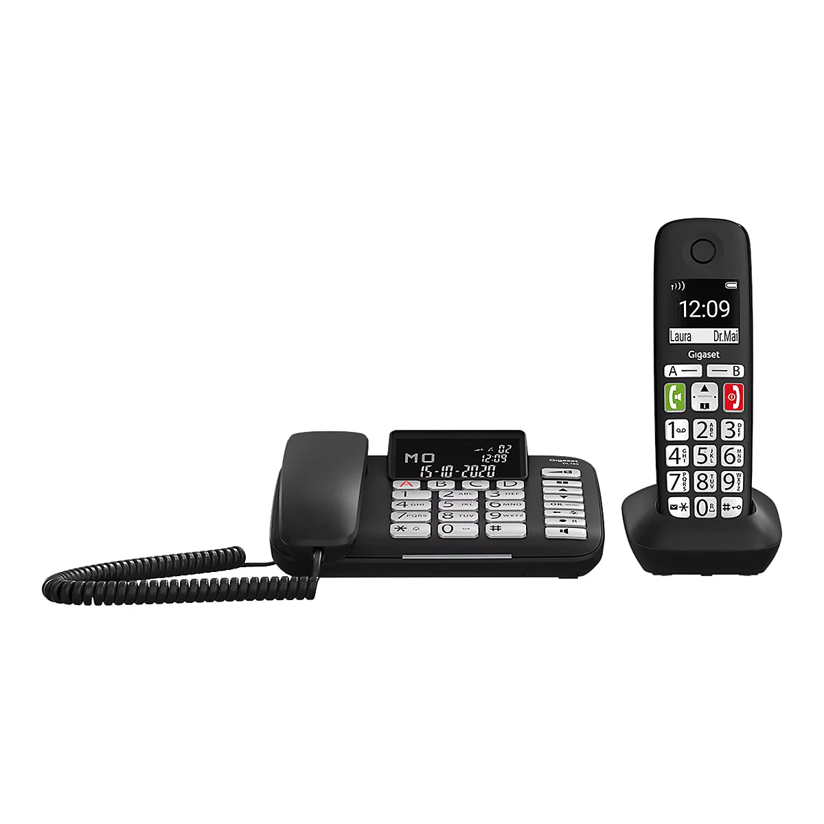 Gigaset DL780 Plus - Mit Schnur/schnurlos - ECO DECTGAP - Schwarz