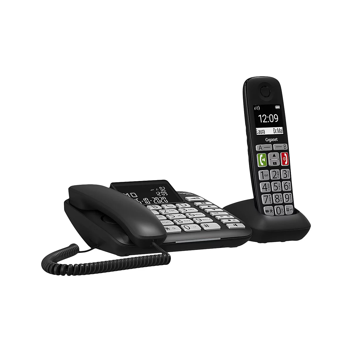 Gigaset DL780 Plus - Mit Schnur/schnurlos - ECO DECTGAP - Schwarz