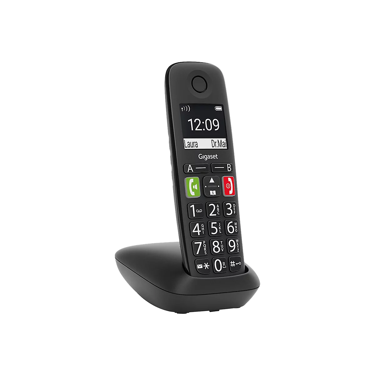Gigaset E290 Duo - Schnurlostelefon mit Rufnummernanzeige - ECO DECTGAP - Schwarz + zusätzliches Handset