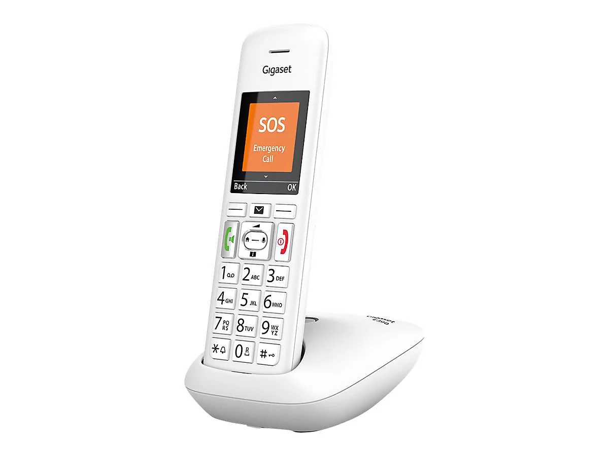 Gigaset E390 - Schnurlostelefon mit Rufnummernanzeige - ECO DECT\GAP - weiß