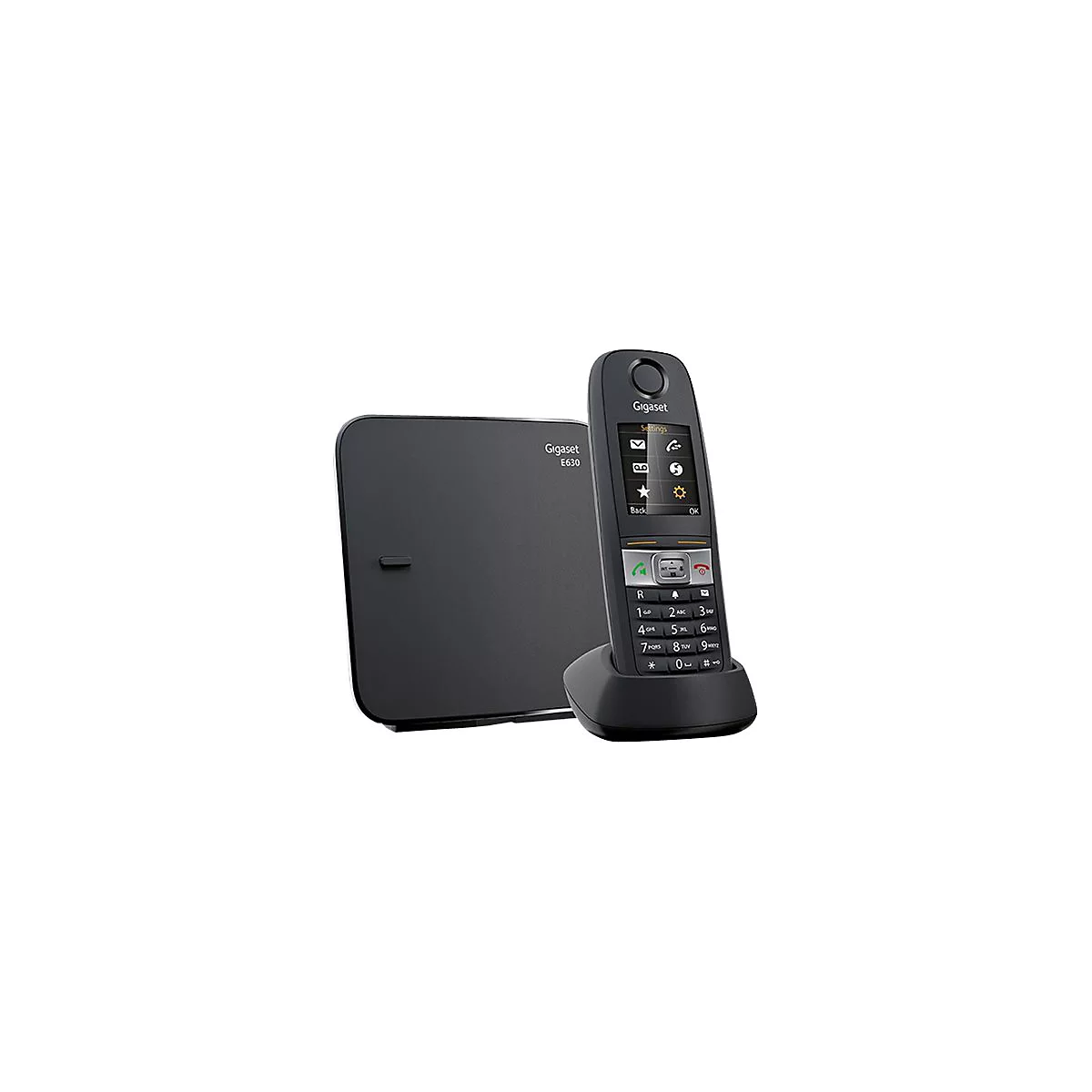 Gigaset E630 - Schnurlostelefon mit Rufnummernanzeige - DECTGAP - Schwarz